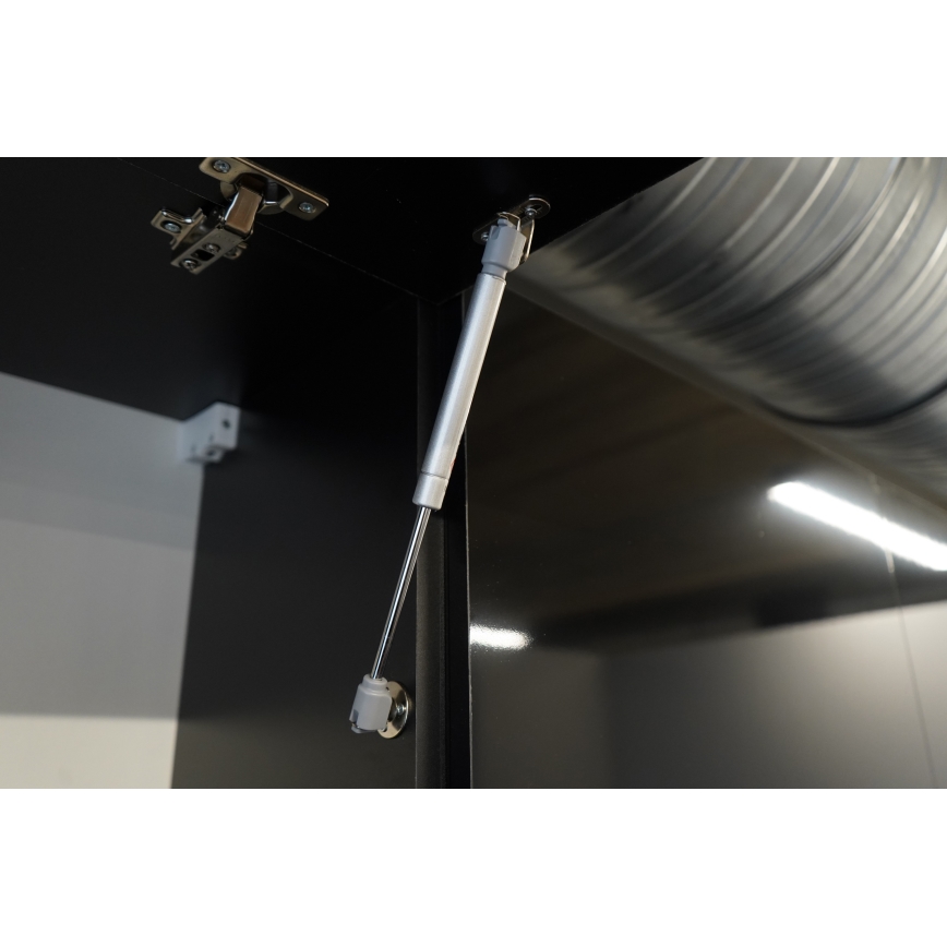 Kuhinjski blok MARINA 240 cm hrast craft/sjajna crna