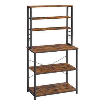 Kuhinjski regal sa policama MARGE — braon/crn