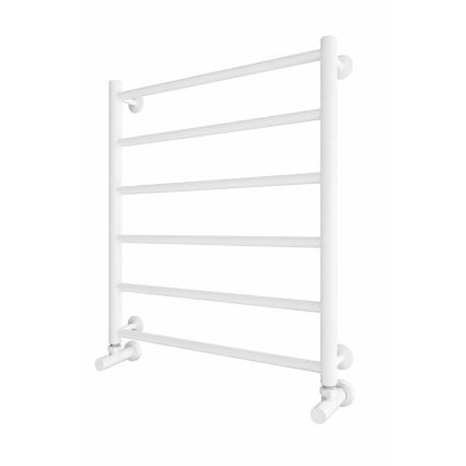 Kupaonski ljestvasti radijator INOX FLAT 122W/230V 57x43 cm nerđajući čelik/bela