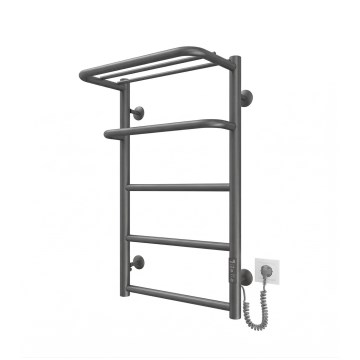 Kupaonski ljestvičasti radijator HOTEL 75W/230V 66x42 cm nerđajući čelik/antracit desni