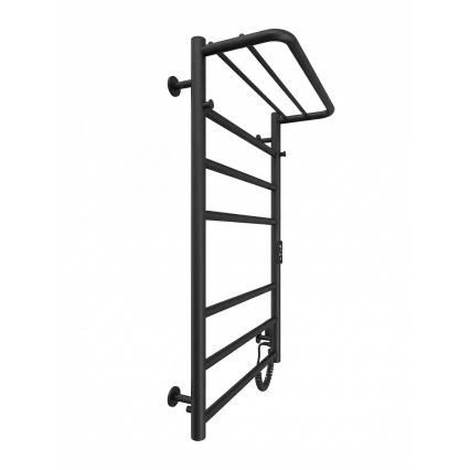 Kupaonski merdevinski radijator HOME 95W/230V 77x53 cm nerđajući čelik/crna desna