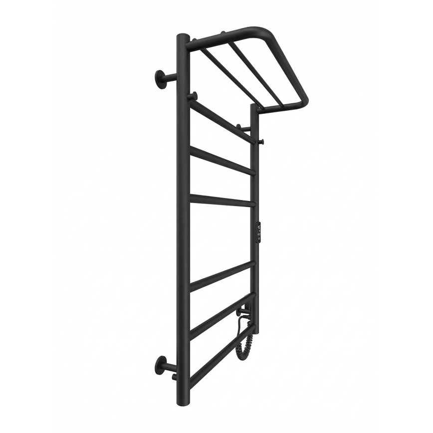 Kupaonski merdevinski radijator HOME 95W/230V 77x53 cm nerđajući čelik/crna desna