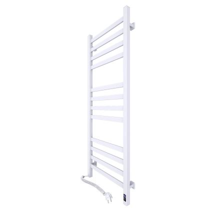 Kupaonski merdevinski radijator sa termostatom AVANGARD 227W 120x48cm, beli, levi