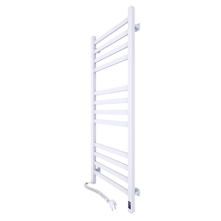 Kupaonski merdevinski radijator sa termostatom AVANGARD 227W 120x48cm, beli, levi