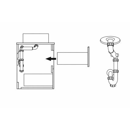 Kupaonski ormarić TRONDHEIM za umivaonik 60 cm, crni