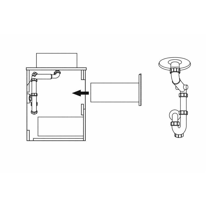 Kupaonski ormarić TRONDHEIM za umivaonik 60 cm, crni
