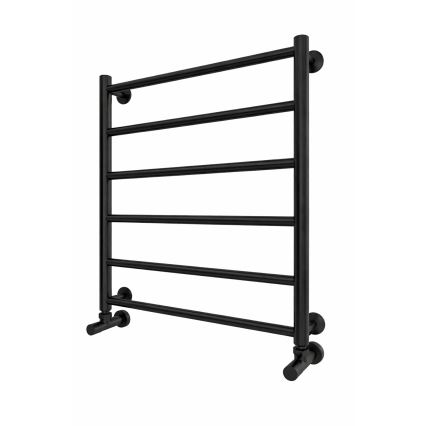 Kupaonski peškirni radijator INOX FLAT 122W/230V 57x43 cm inox/crna