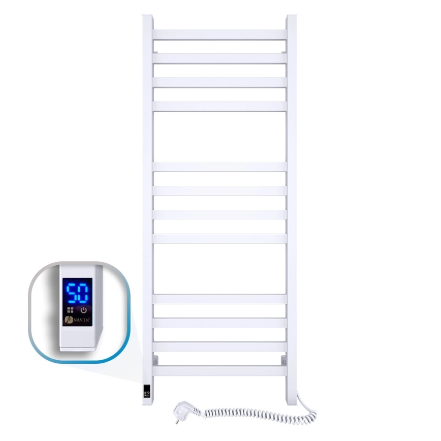 Kupaonski peškirni radijator sa termostatom AVANGARD 227W 120x48cm beli desni