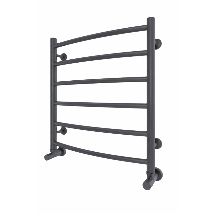 Kupaonski rebrasti radijator INOX CLASSIC 122W/230V 57x53 cm nerđajući čelik/antracit
