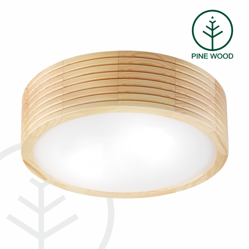 Stropno svetlo za kupatilo NATURAL MODERN 2xE27/15W/230V IP54, prečnik 27,5 cm, borovina