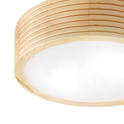 Stropno svetlo za kupatilo NATURAL MODERN 2xE27/15W/230V IP54, prečnik 27,5 cm, borovina