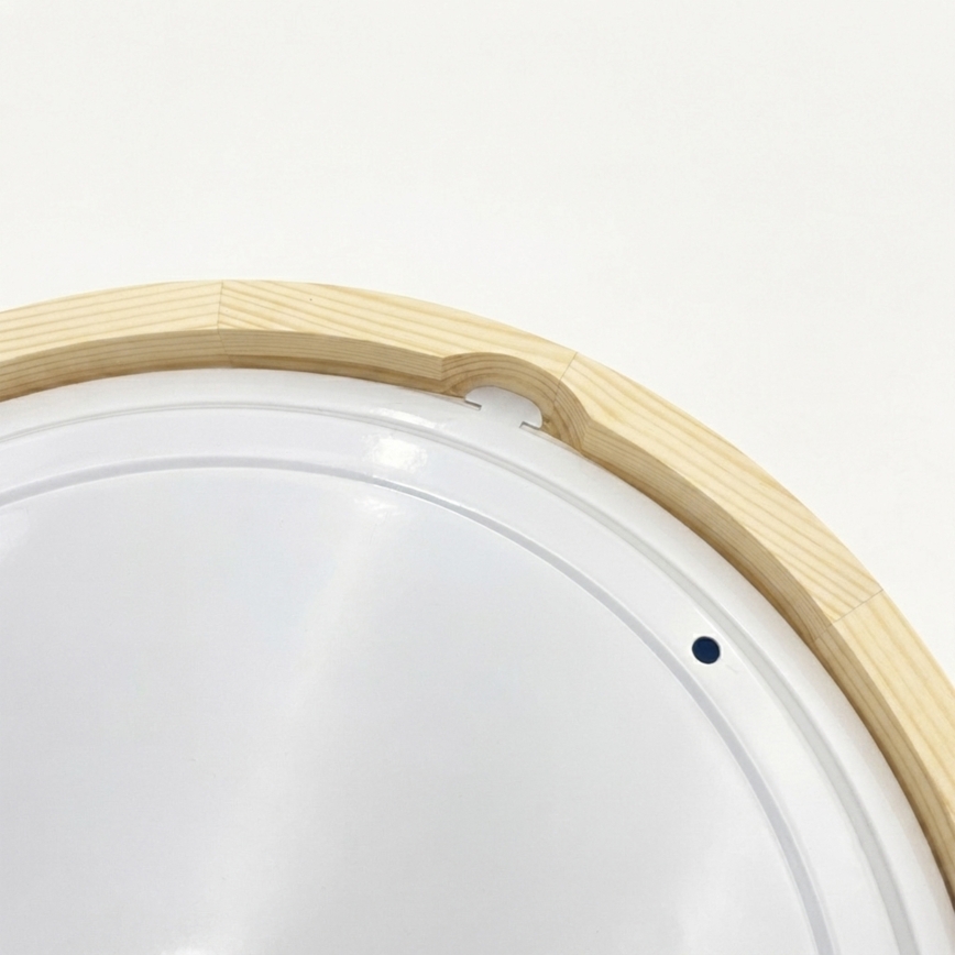 Stropno svetlo za kupatilo NATURAL MODERN 2xE27/15W/230V IP54, prečnik 27,5 cm, borovina