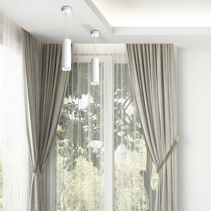 Kupatilski luster na sajli TURYN 1xGU10/10W/230V IP44 bela