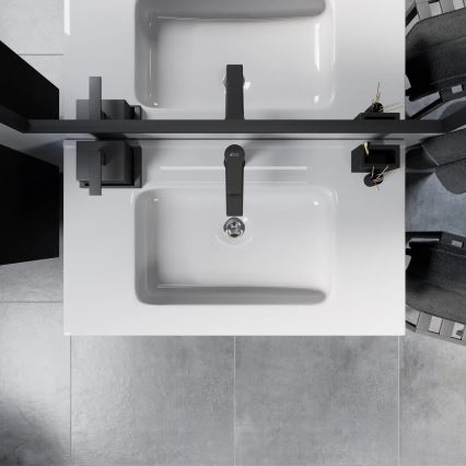 Kupatilski ormarić sa umivaonikom MOLDE 80 cm, crni