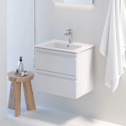 Kupatilski ormarić sa umivaonikom VEDO + LED ogledalo LED/10W/230V IP44 beli