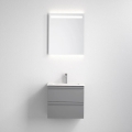 Kupatilski ormarić sa umivaonikom VEDO + LED ogledalo LED/10W/230V IP44 sivi