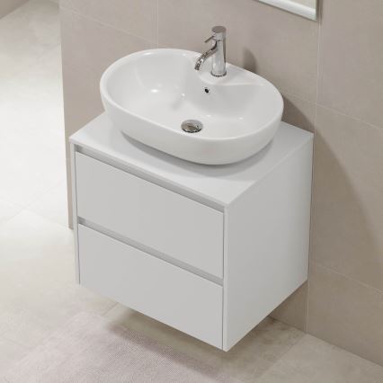 Kupatilski ormarić TRONDHEIM za umivaonik 60 cm beo