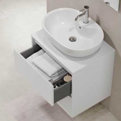 Kupatilski ormarić TRONDHEIM za umivaonik 60 cm beo