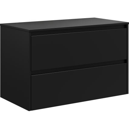Kupatilski ormarić TRONDHEIM za umivaonik 90 cm — crni