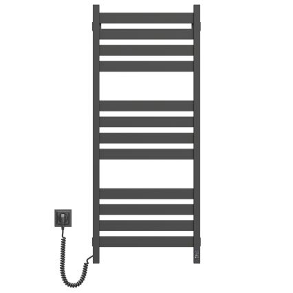 Kupatilski peškirni radijator sa termostatom LARGO 256W 120x50 cm crni levi