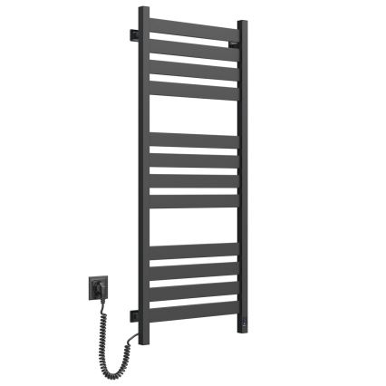 Kupatilski peškirni radijator sa termostatom LARGO 256W 120x50 cm crni levi