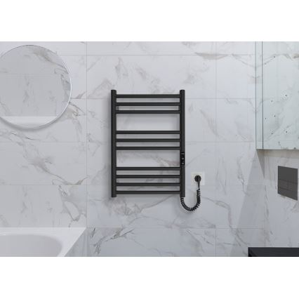 Kupatilski rebrasti radijator HF GREENWICH 100W/230V 57x43 cm crni desni okrugli