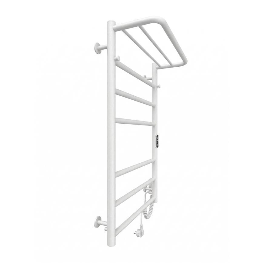 Kupatilski rebrasti radijator HOME 95W/230V 77x53 cm, nerđajući čelik/bela, desna