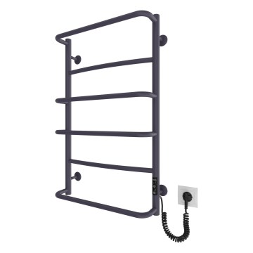 Kupatilski rebrasti radijator LUX 105W/230V 80x53 cm nerđajući čelik/antracit desni