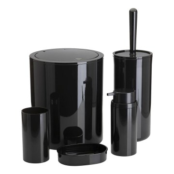 Kupatilski set CARMEN, 5 delova, crne boje