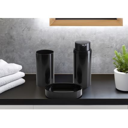 Kupatilski set CARMEN, 5 delova, crne boje