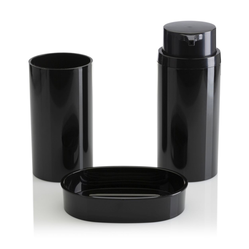 Kupatilski set CARMEN, 5 delova, crne boje