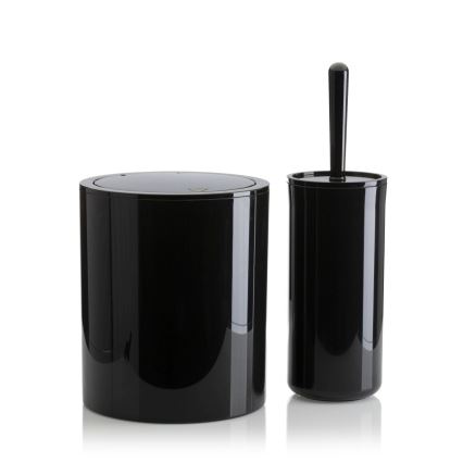 Kupatilski set CARMEN, 5 delova, crne boje