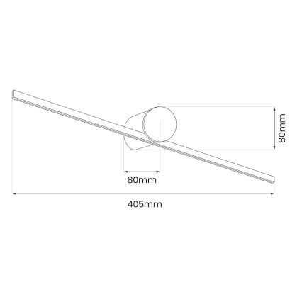 Kupatilsko LED osvetljenje za ogledalo ARTIST LED/6W/230V 40 cm IP44 crna