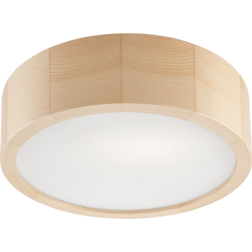 Kupatilsko plafonsko svetlo NATURAL 2xE27/15W/230V IP54 od borovine, prečnik 27 cm
