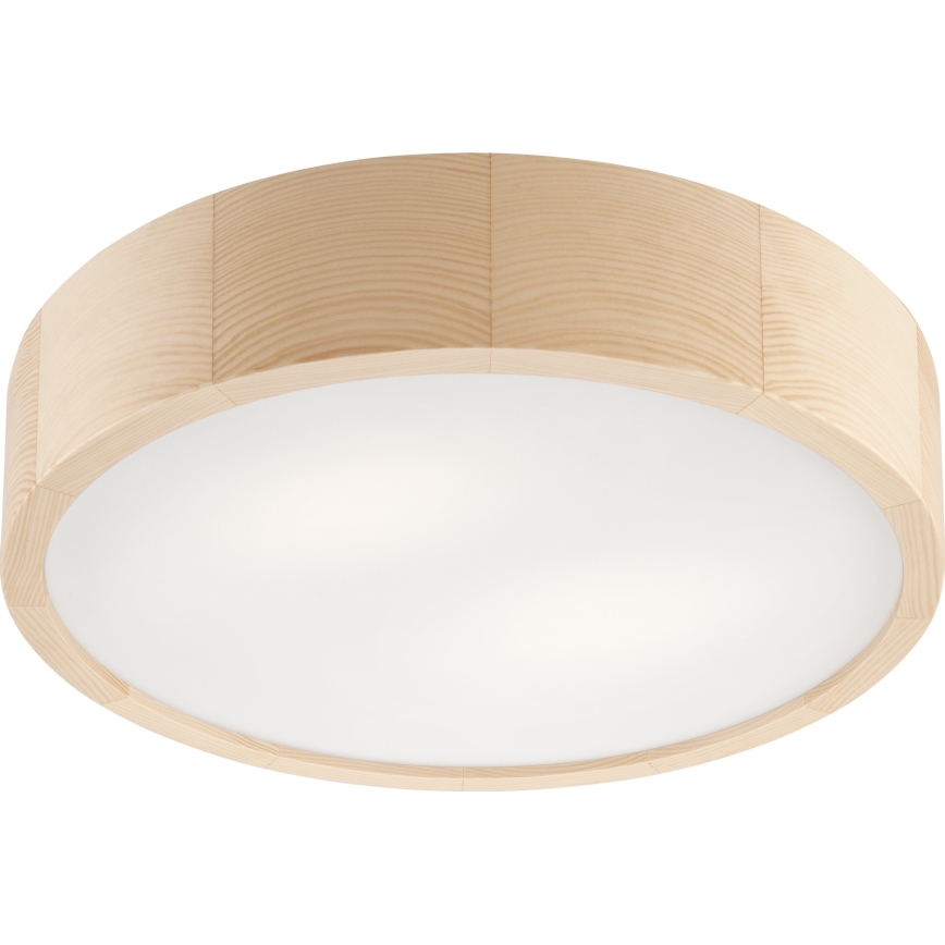 Kupatilsko plafonsko svetlo NATURAL 3xE27/15W/230V IP54 borovina, prečnik 37 cm