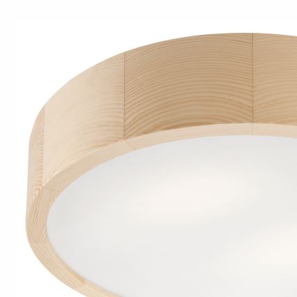 Kupatilsko plafonsko svetlo NATURAL 3xE27/15W/230V IP54 borovina, prečnik 37 cm