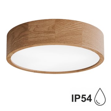 Kupatilsko stropno svetlo CLEO, 3xE27/24W/230V, IP54, prečnik 37,5 cm, hrast
