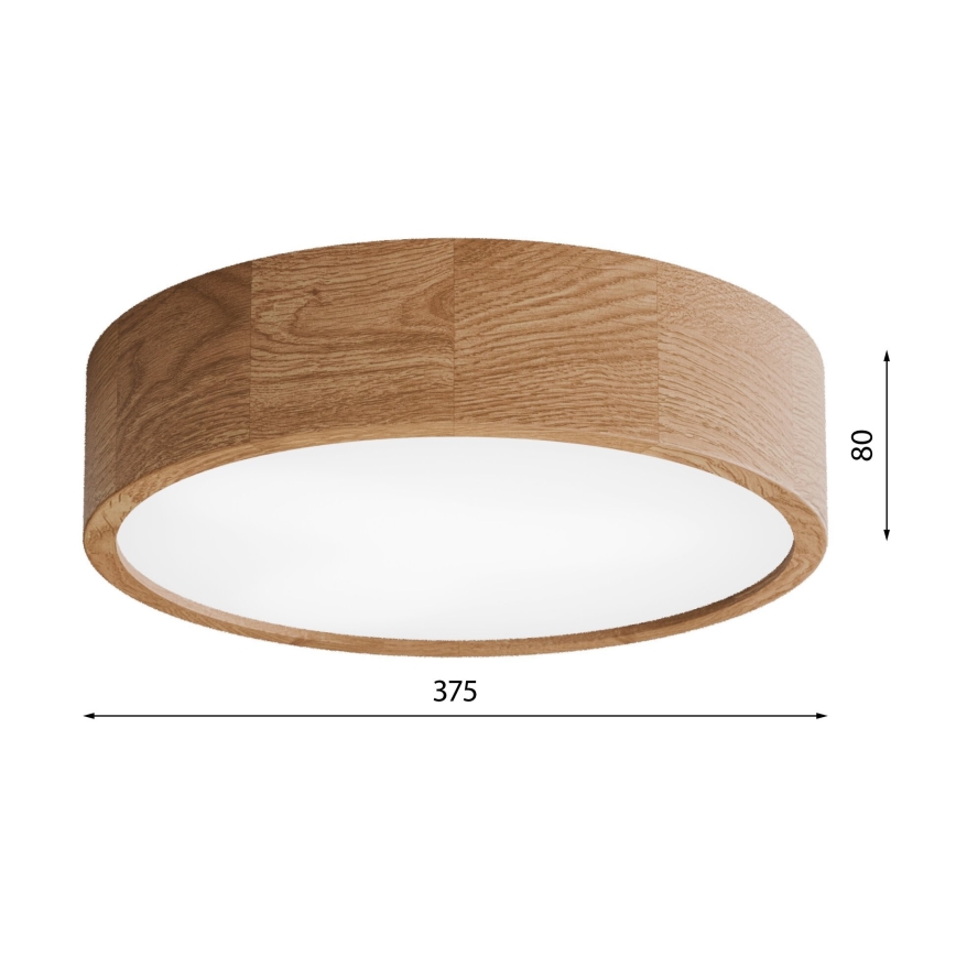 Kupatilsko stropno svetlo CLEO, 3xE27/24W/230V, IP54, prečnik 37,5 cm, hrast
