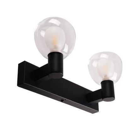 Kupatilsko zidno svetlo POLA 2xG9/5W/230V IP44 crno/prozirno