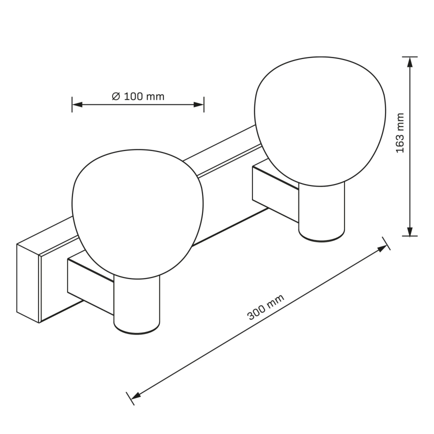 Kupatilsko zidno svetlo POLA 2xG9/5W/230V IP44 crno/prozirno
