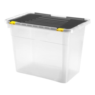 Kutija za odlaganje 100 l crna/prozirna