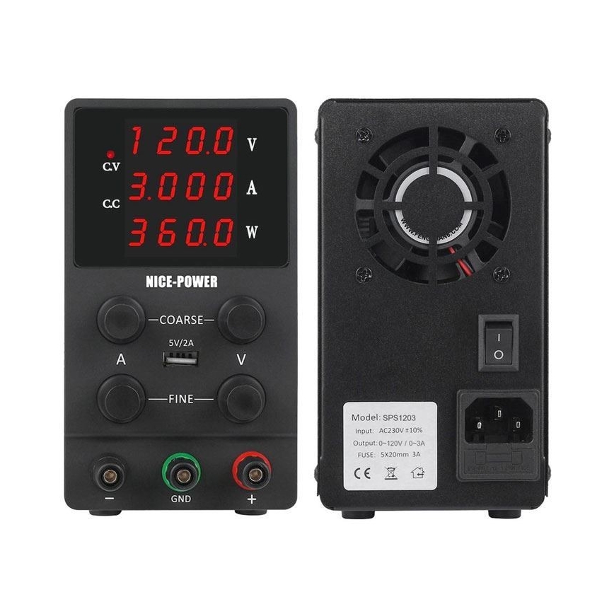 Laboratorijski napajni izvor 0-120V/0-3A