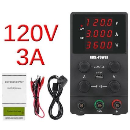 Laboratorijski napajni izvor 0-120V/0-3A