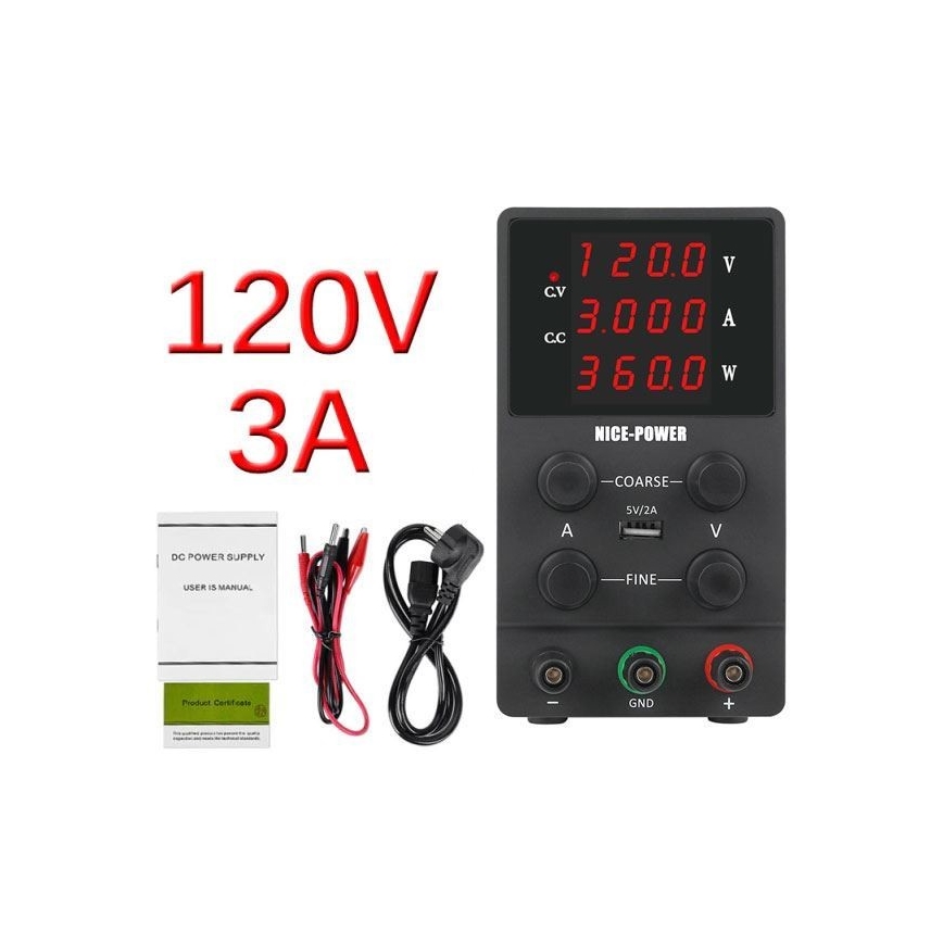 Laboratorijski napajni izvor 0-120V/0-3A
