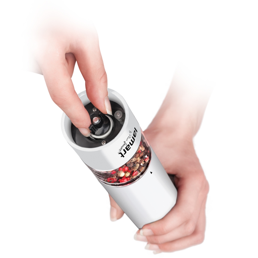 Lamart - Električni mlinac za začine 4xAA bela