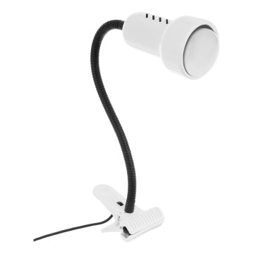 Lampa sa stezaljkom LOLEK 1xE14/24W/230V bela