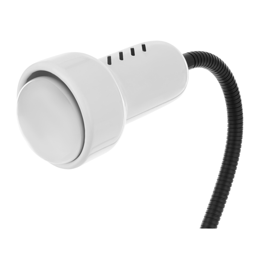 Lampa sa stezaljkom LOLEK 1xE14/24W/230V bela