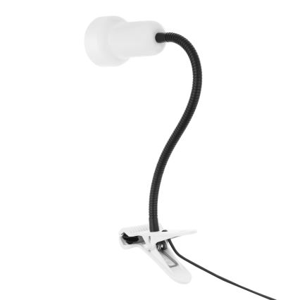 Lampa sa stezaljkom LOLEK 1xE14/24W/230V bela
