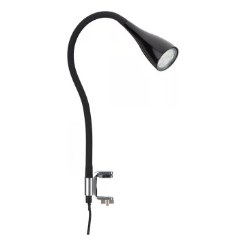 Lampa sa štipaljkom 1xGU10/3W/230V crna