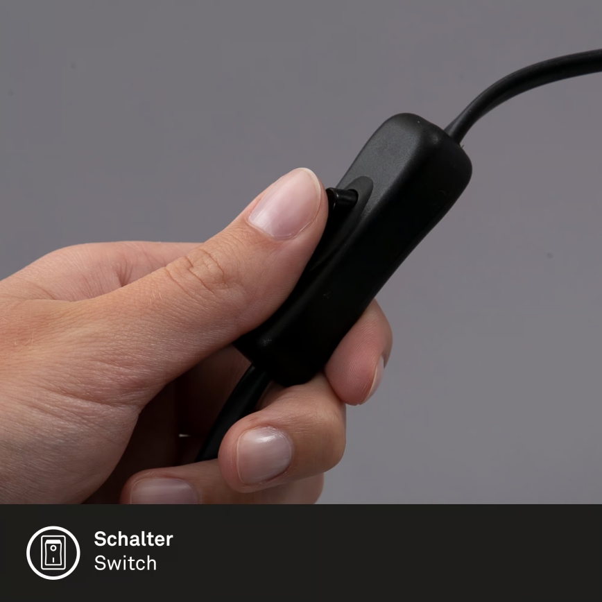 Lampa sa štipaljkom 1xGU10/3W/230V crna